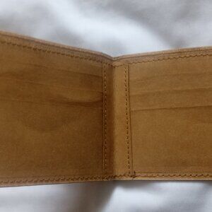 Lee Valley Tree Leather Vegan Bifold Wallet Purse Men, Card Sleeves, Hand Craft